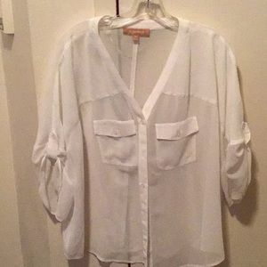 White blouse (sheer)